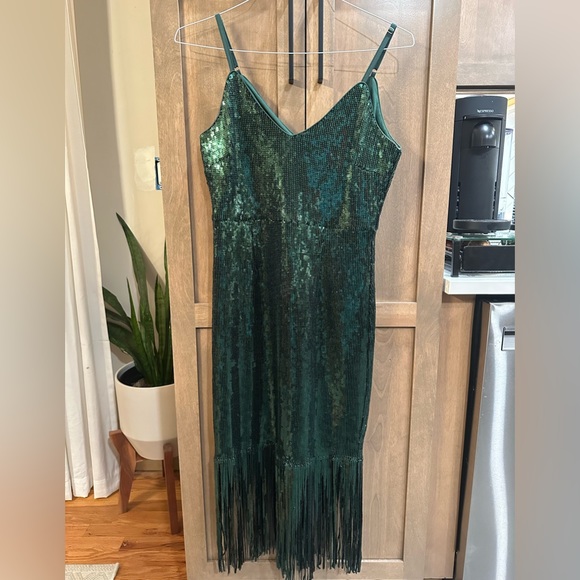 Lulus Anjou Sequin Fringe Sleeveless Midi Dress - Picture 4 of 10